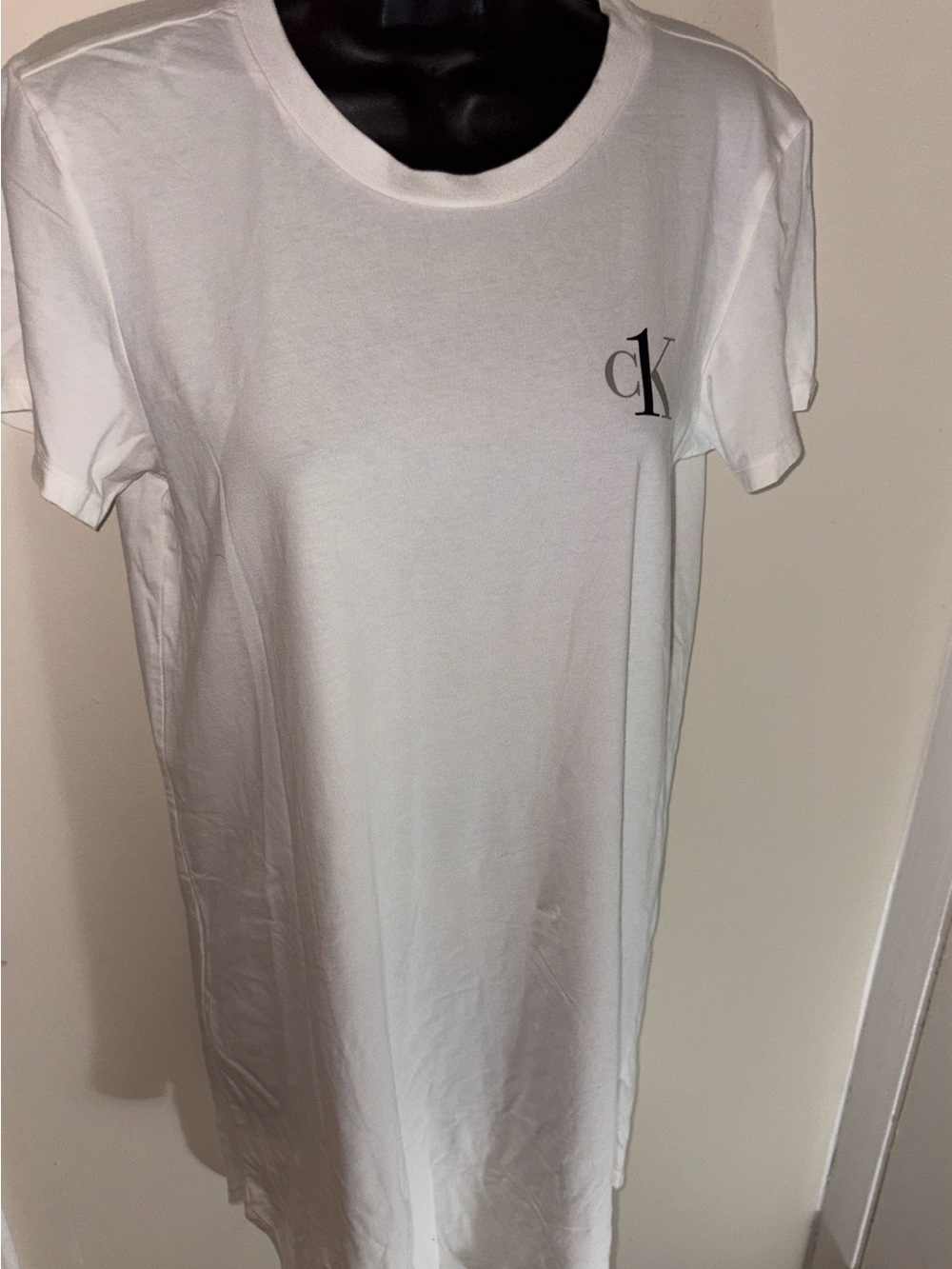 Calvin Klein White Logo Tee Dress